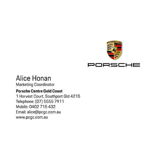 Porsche Business Card