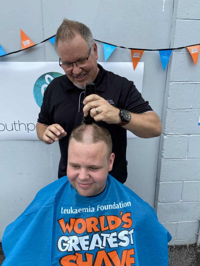 World's Greatest Shave haircut