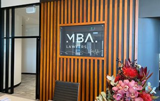 MBA Lawyers' signage