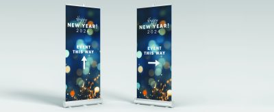 pull up banner for new year 2024